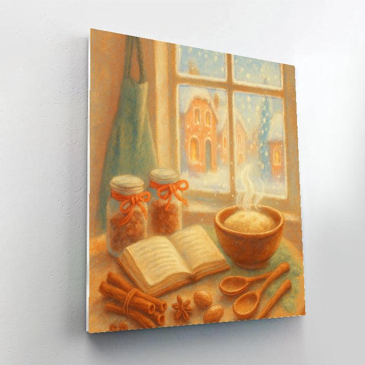 Frosted Window Bakery Table paint by number