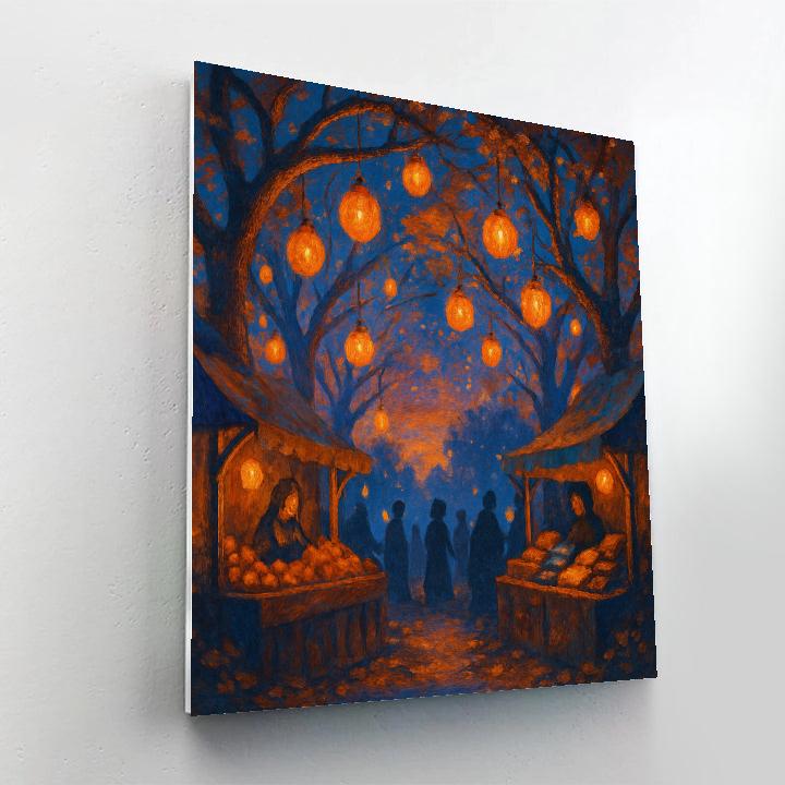 Lanternwood Market Twilight Numbered painting kits