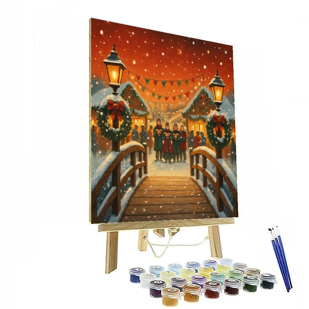 Winter Lantern Bridge To Market Number painting