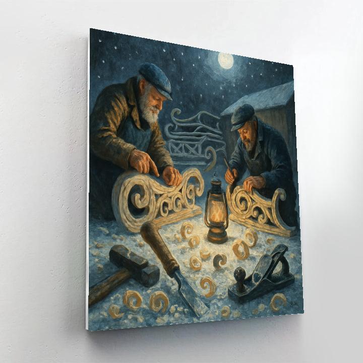 Midnight Sleighmakers By Starlight painting number kit