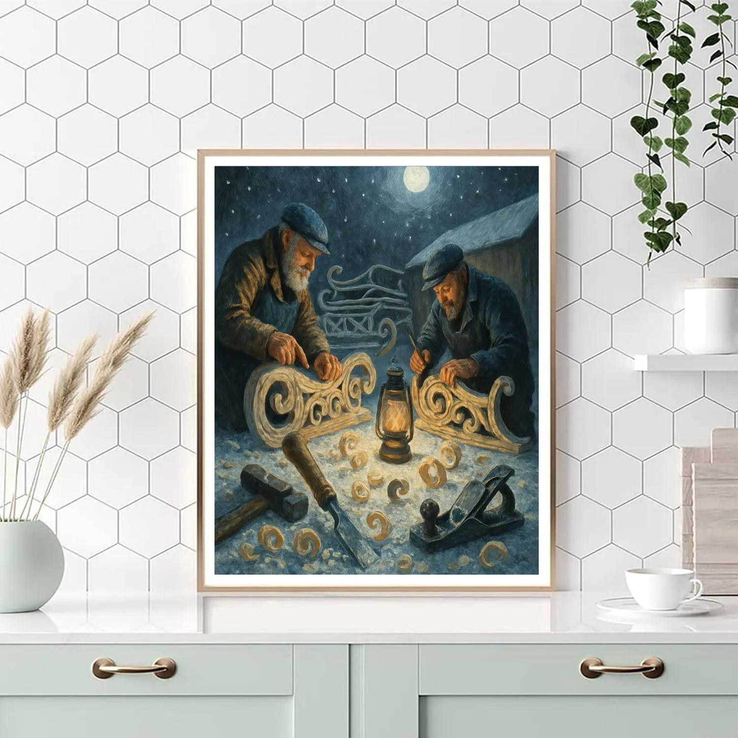 Midnight Sleighmakers By Starlight painting number kit