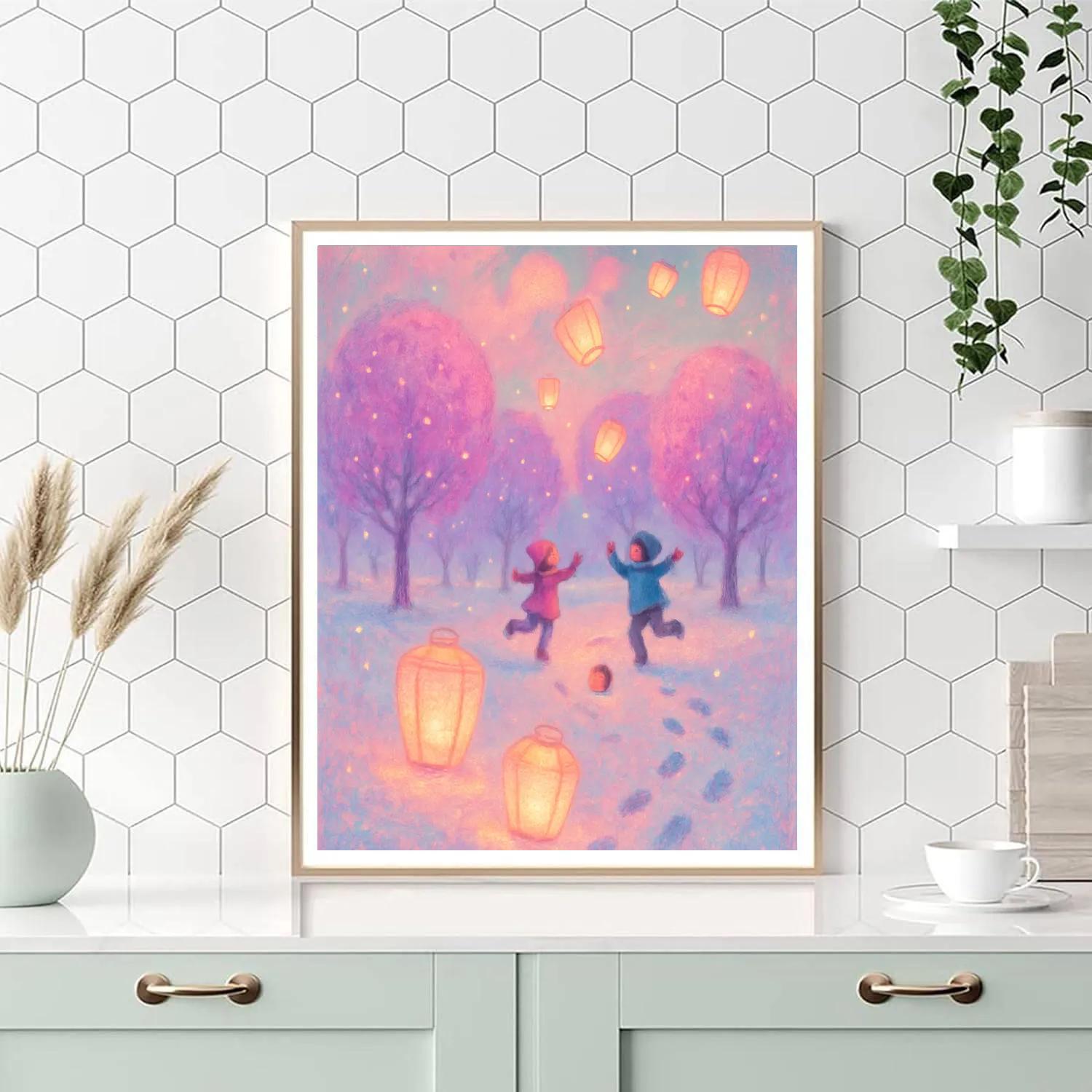 Sugar Plum Meadow Dream Number painting