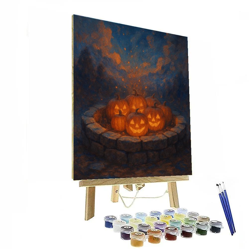 Hearthside Hollow Pumpkin Keep Paint by numbers art