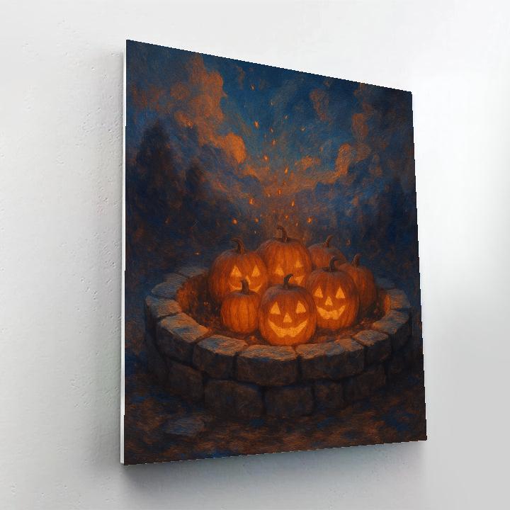 Hearthside Hollow Pumpkin Keep Paint by numbers art