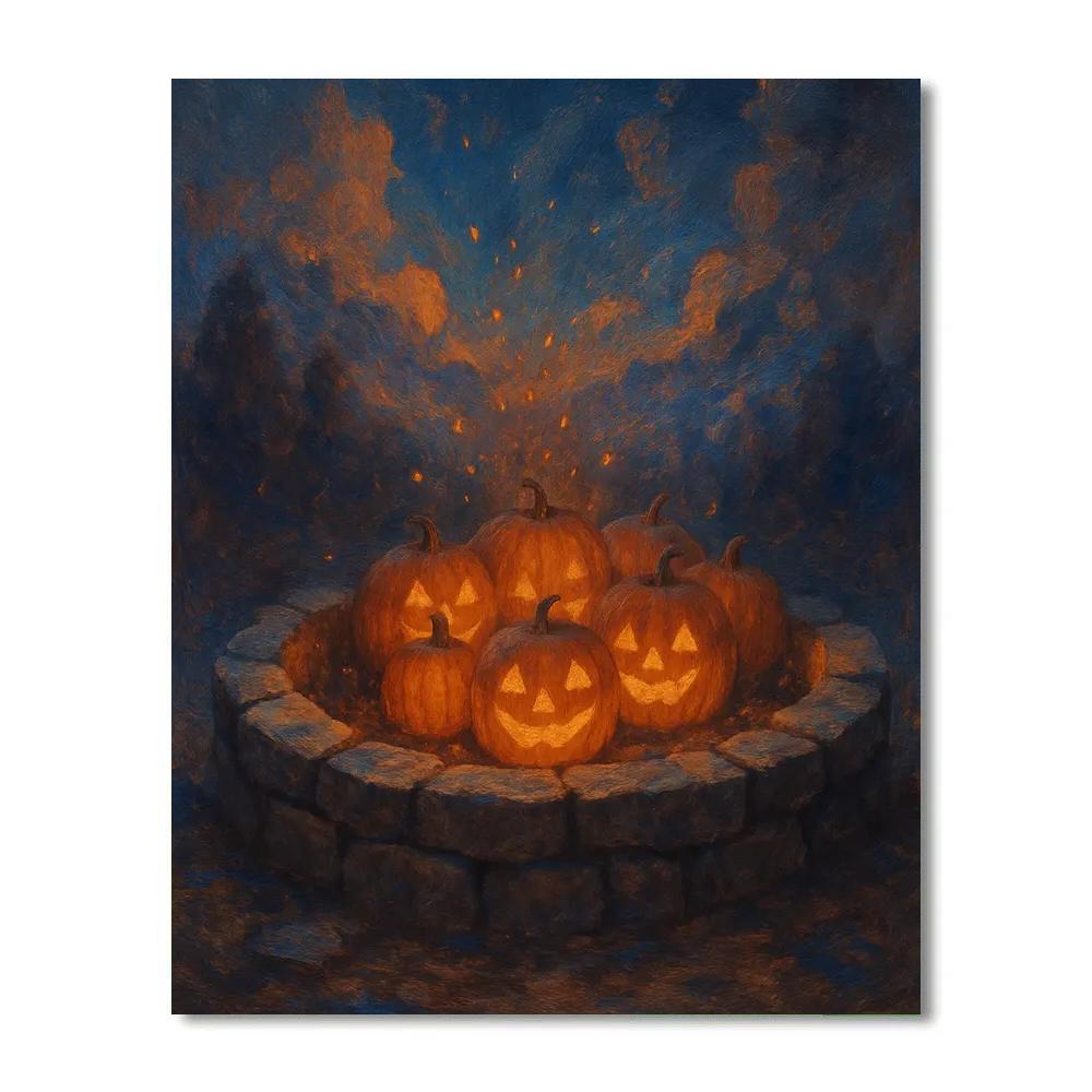 Hearthside Hollow Pumpkin Keep Paint by numbers art