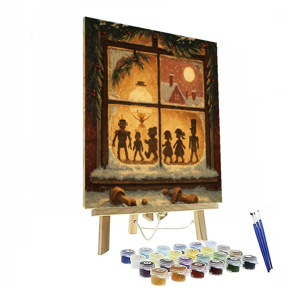 Workshop Window Midnight Glow paint by numbers