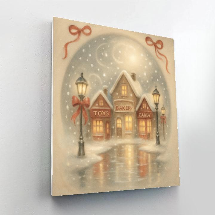 Whimsical Snow Globe Street DIY paint by numbers