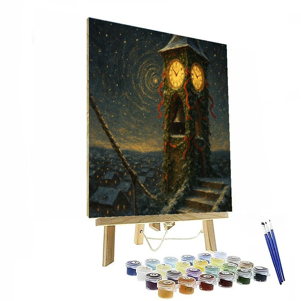 Bell Tower Christmas Countdown Paint by numbers kits