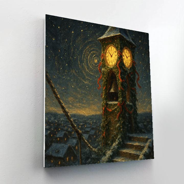 Bell Tower Christmas Countdown Paint by numbers kits