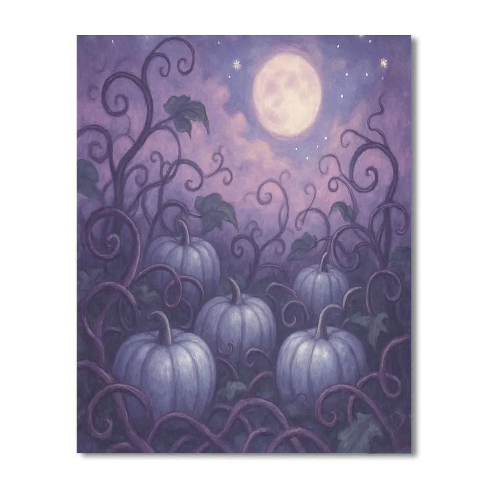 Thicket Of Silver Pumpkins Paint by numbers kits