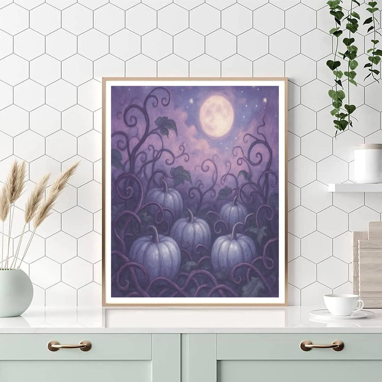 Thicket Of Silver Pumpkins Paint by numbers kits