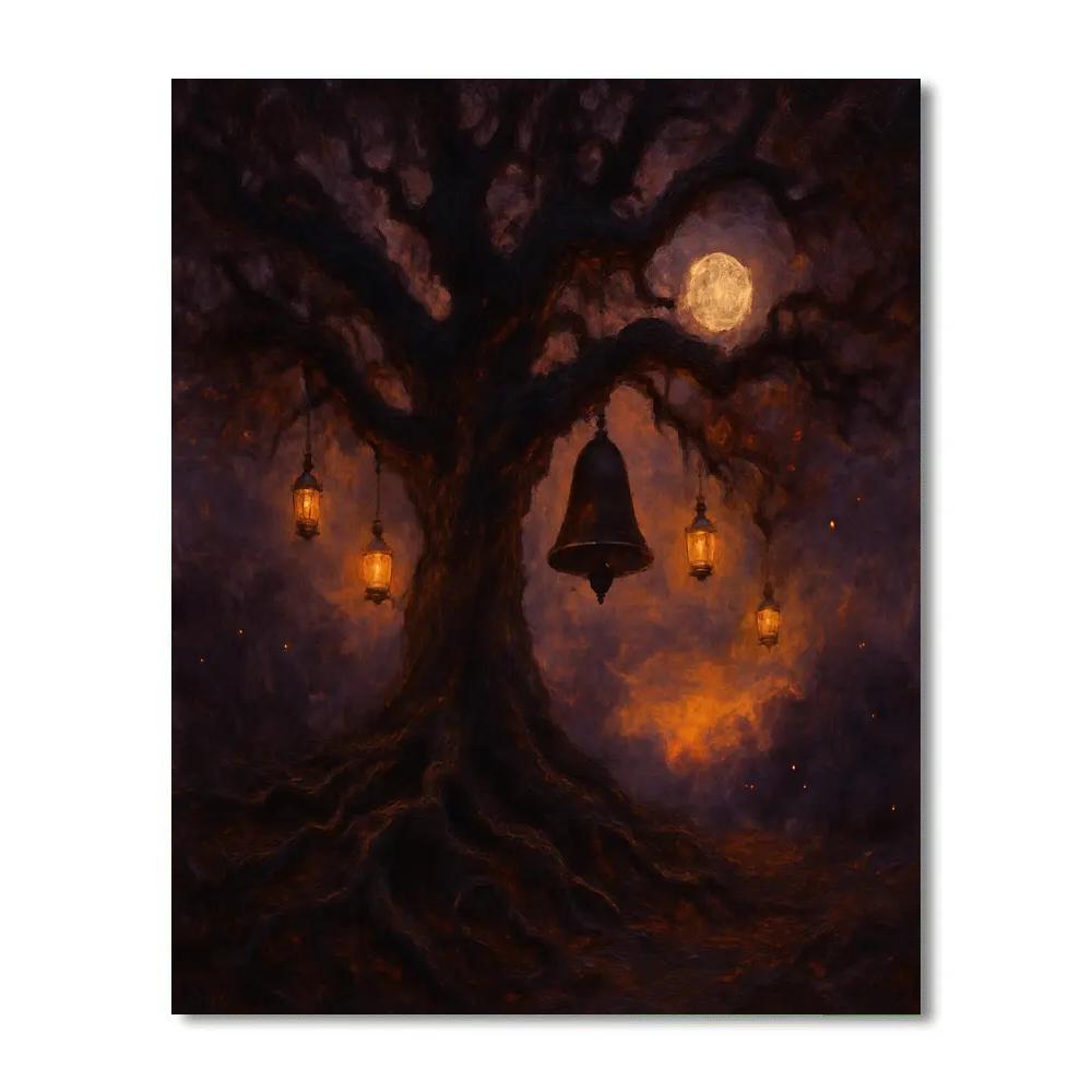 Moonlit Toll Of The Old Oak DIY paint by numbers