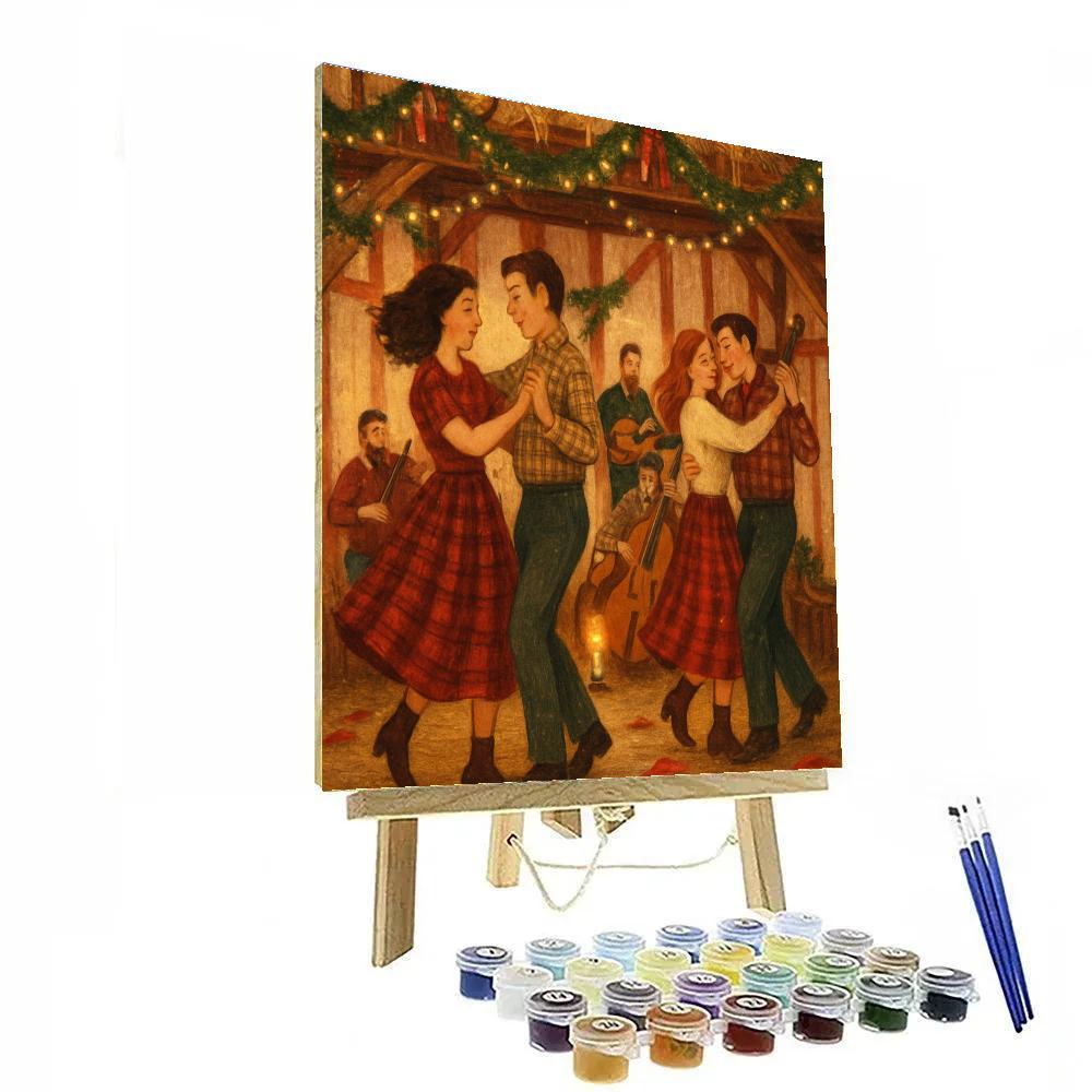 Festive Barn Dance Evening Number painting