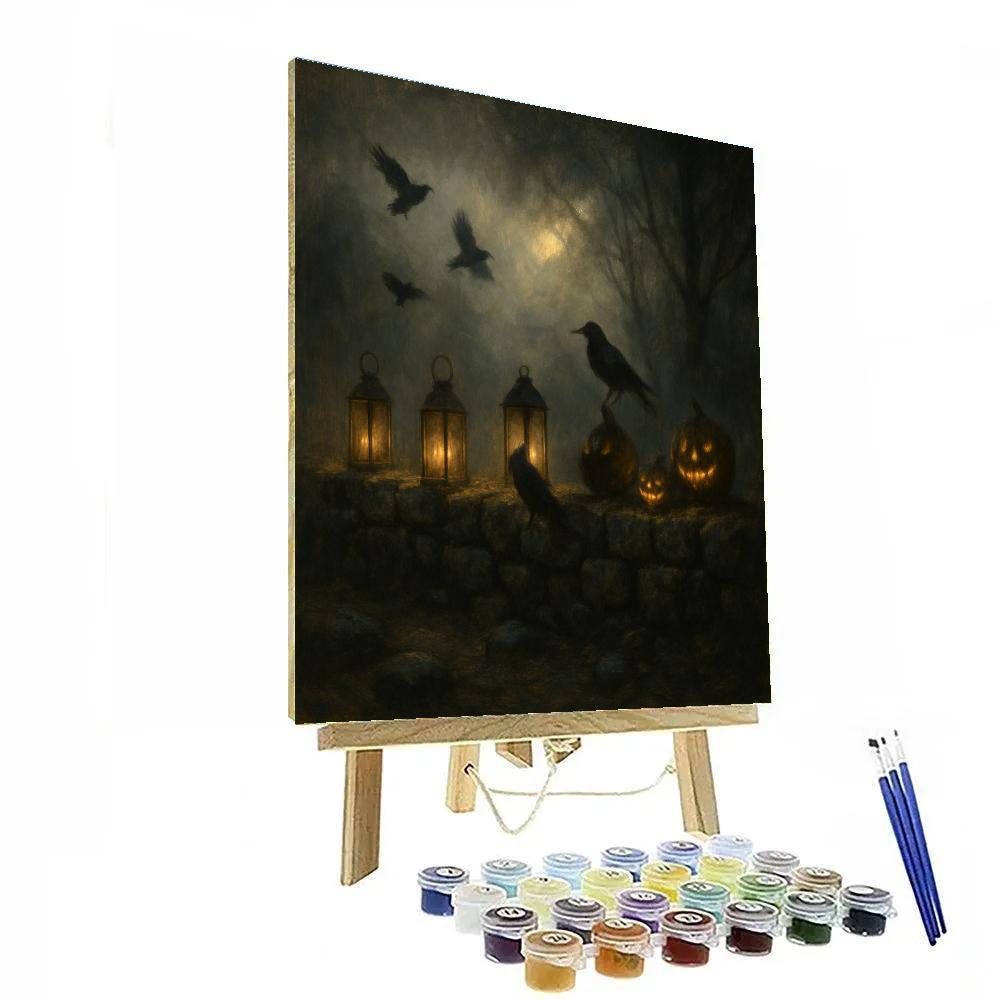 Lantern Requiem Over Fieldstone Painting by numbers kit