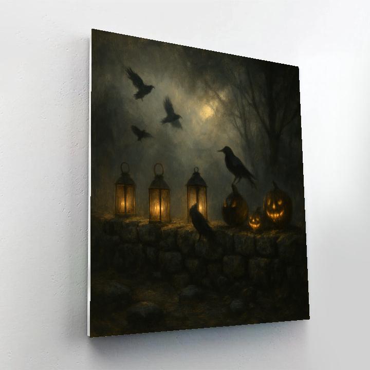 Lantern Requiem Over Fieldstone Painting by numbers kit