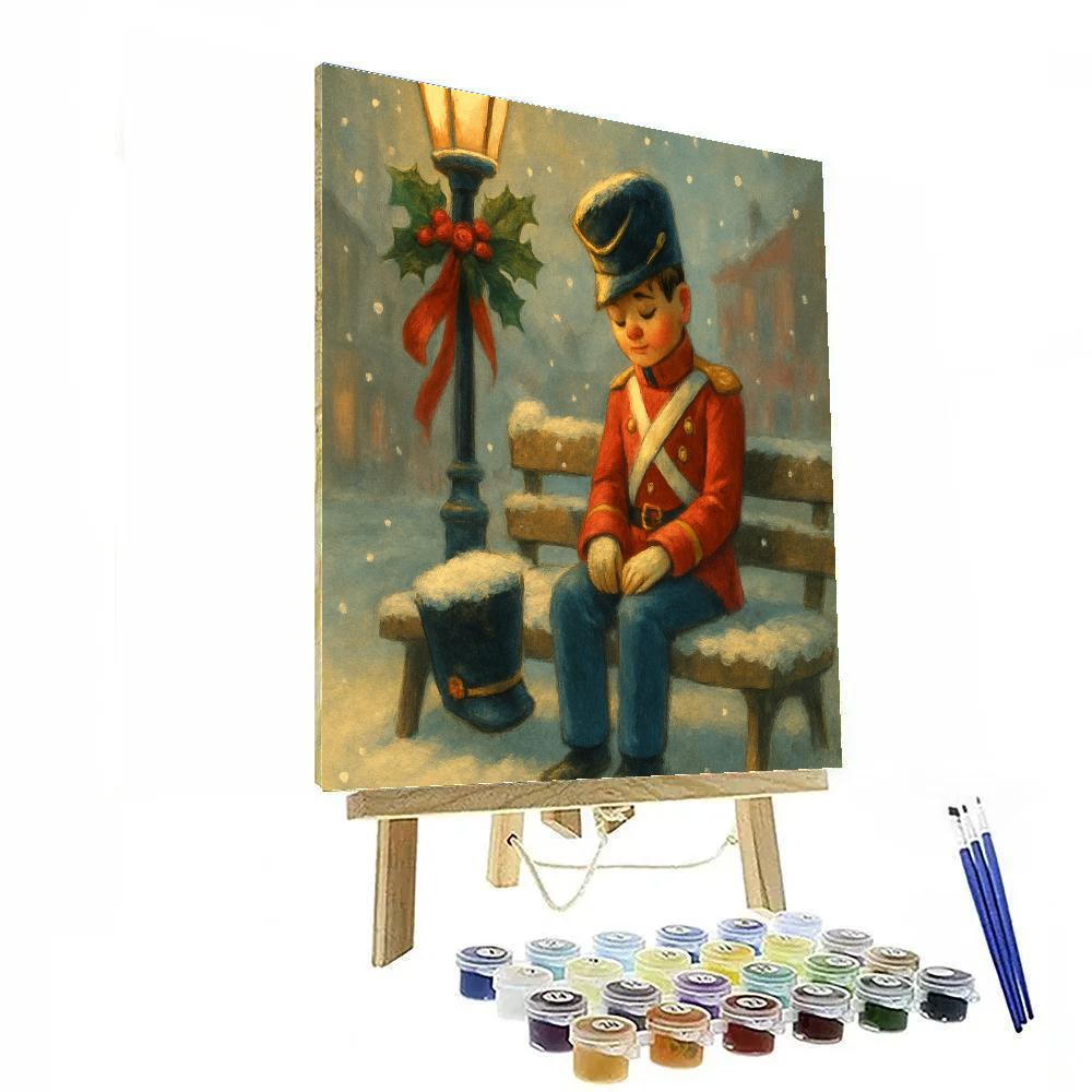 Quiet Night At The Toy Soldier Bench paint by color