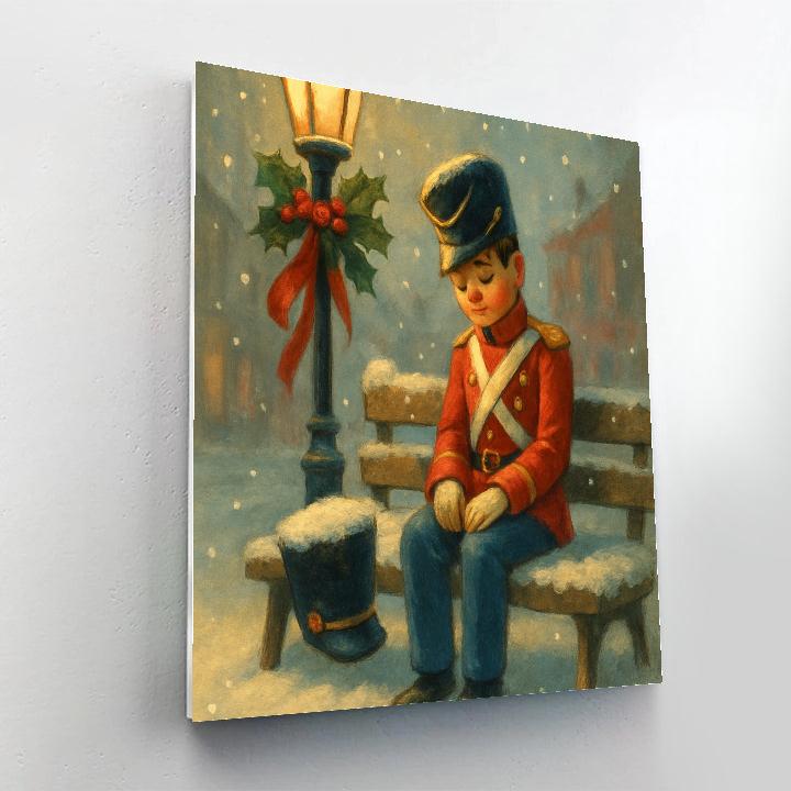 Quiet Night At The Toy Soldier Bench paint by color