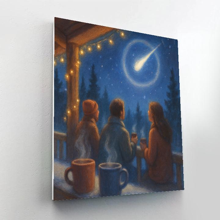 Stargazers Lodge Porch Night Paint by numbers art