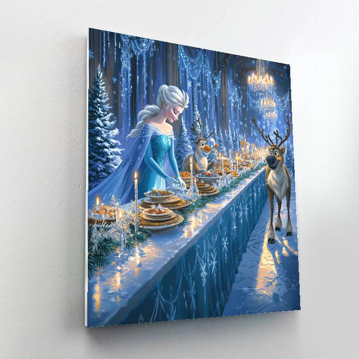 Frozen Kingdom Holiday Banquet paint by numbers