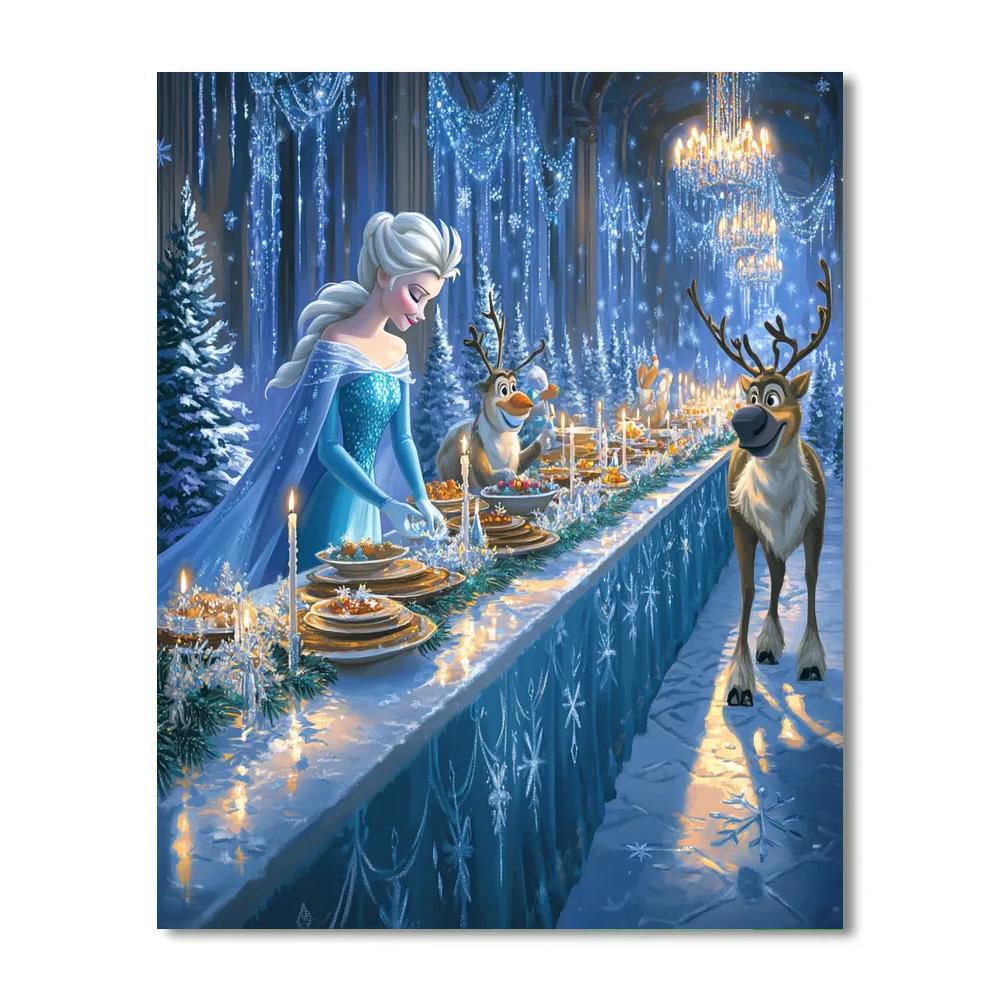 Frozen Kingdom Holiday Banquet paint by numbers