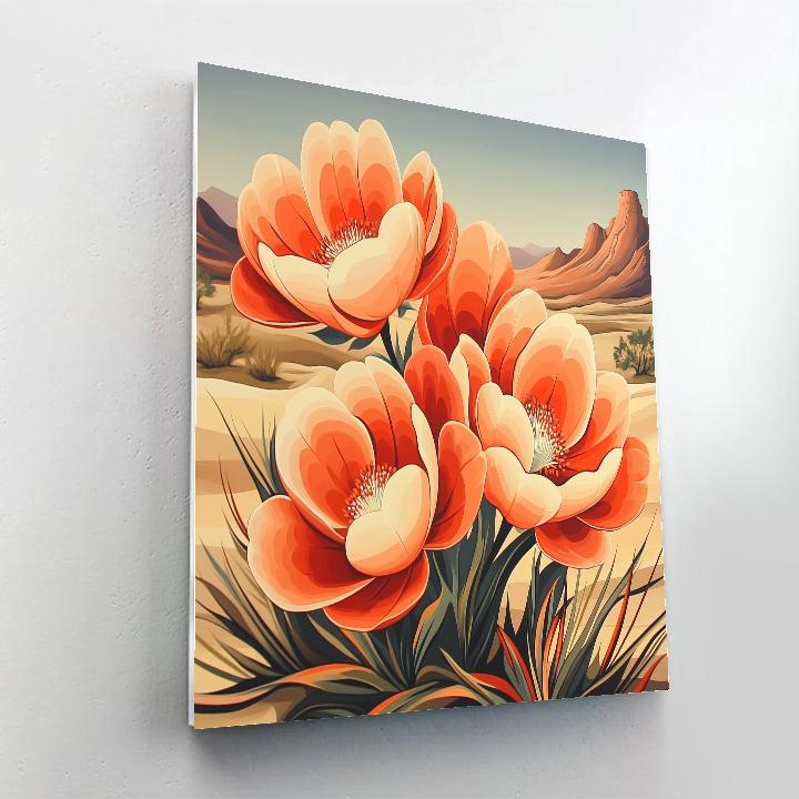 Georgia OKeeffe Inspired Desert Flowers Paint by numbers art