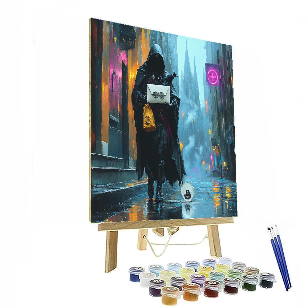 Cryptic Alleyway Spooky Courier Paint by numbers art