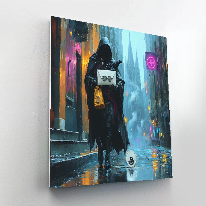 Cryptic Alleyway Spooky Courier Paint by numbers art