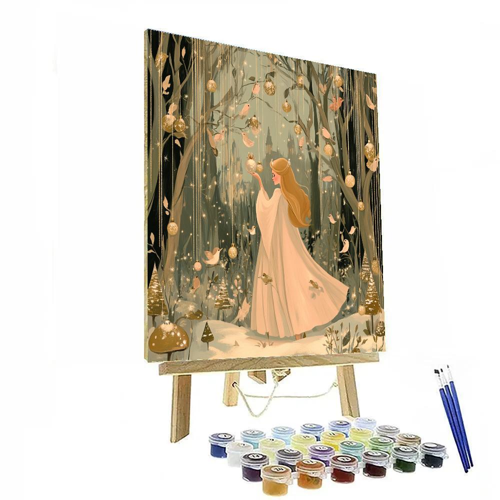 Sleeping Beautys Tinsel Forest Stroll Numbered painting kits
