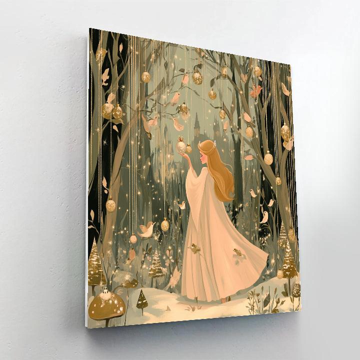 Sleeping Beautys Tinsel Forest Stroll Numbered painting kits