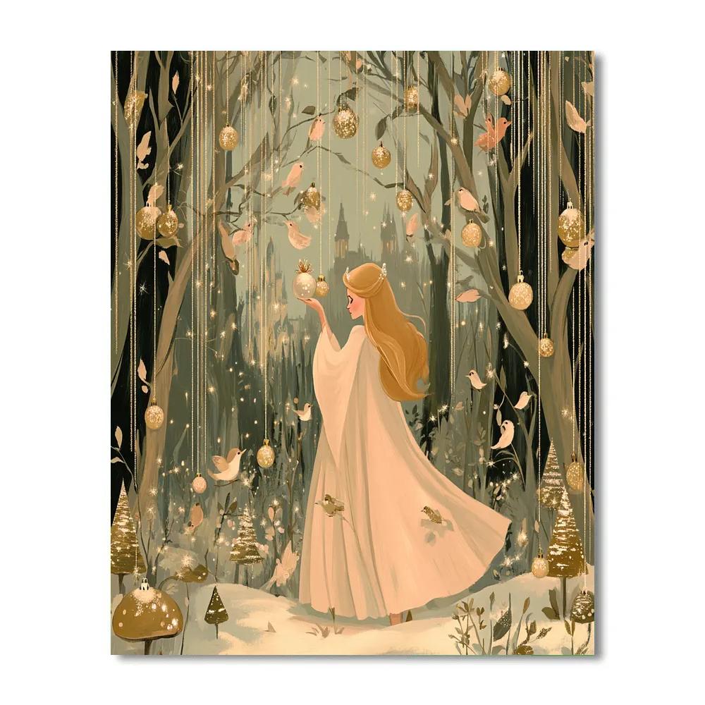 Sleeping Beautys Tinsel Forest Stroll Numbered painting kits