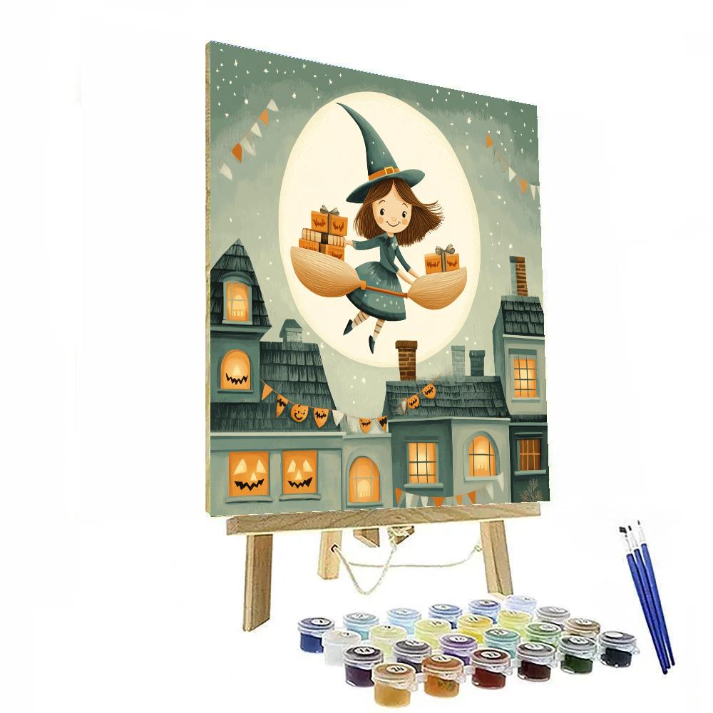 Midnight Broomstick Bakery Delivery paint by number