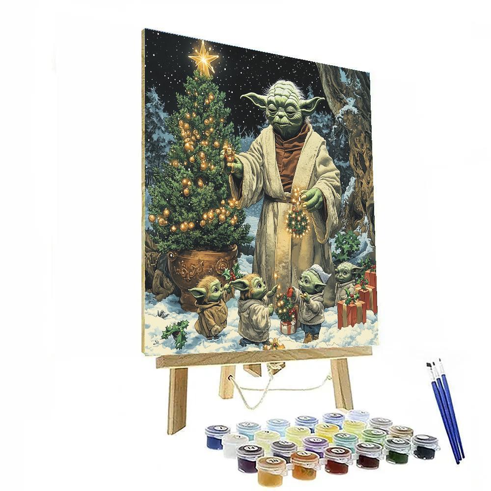 Star Wars Yodas Holiday Lessons paint by numbers