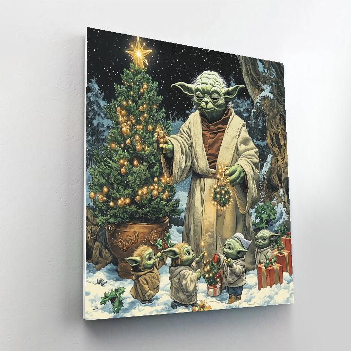 Star Wars Yodas Holiday Lessons paint by numbers