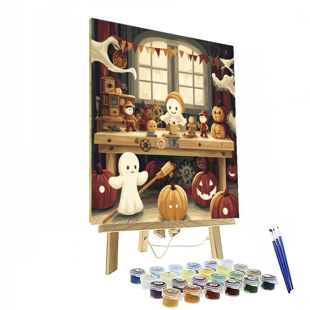 Haunted Toy Workshop With Singing Soldiers DIY paint by numbers