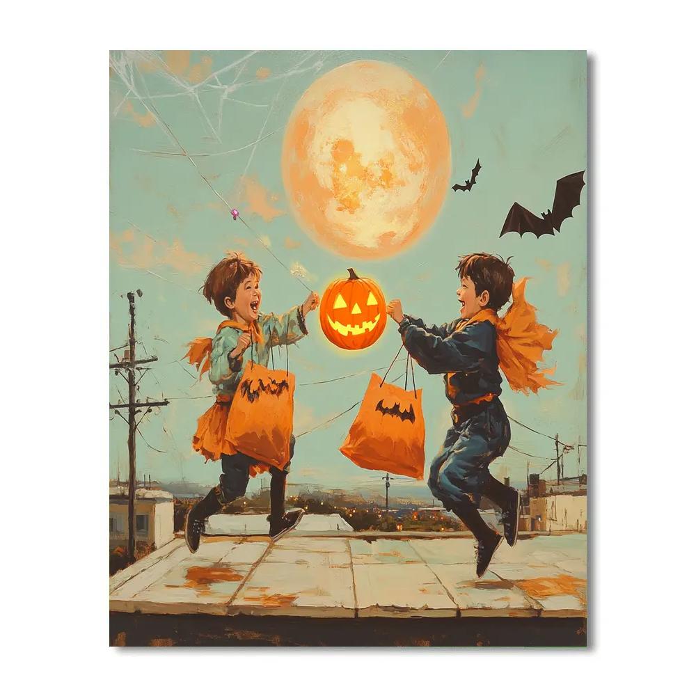 Children Of The Pumpkin Moon paint by numbers