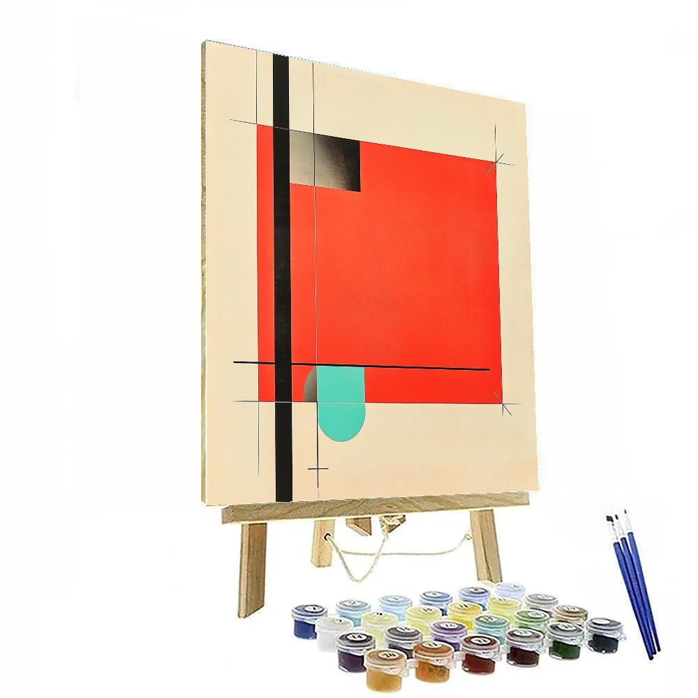 Kazimir Malevich Inspired Red Square Constellation Paint by numbers kits