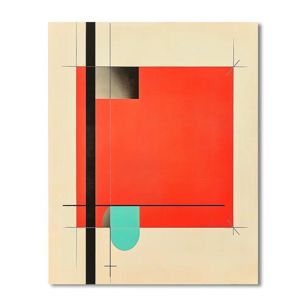 Kazimir Malevich Inspired Red Square Constellation Paint by numbers kits