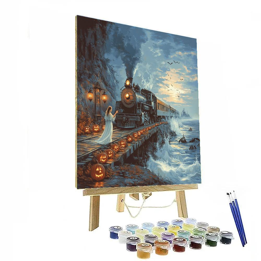 Fogbound Train To The Spooky Shore paint by numbers