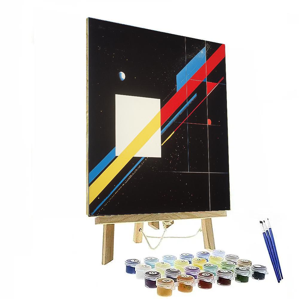Kazimir Malevich Inspired Orbiting Quadrants Numbered painting kits