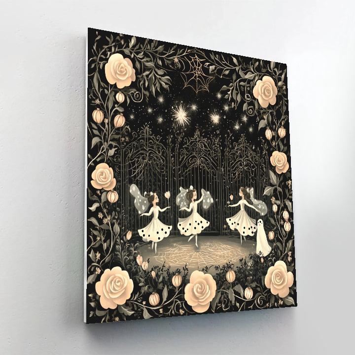 Cobweb Tea Dance In The Moon Garden Painting by numbers kit