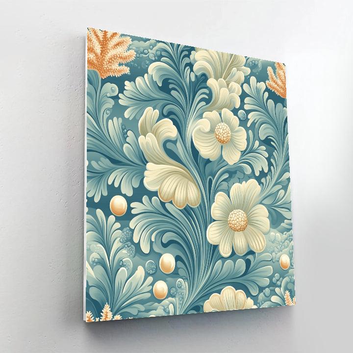 Alphonse Mucha Inspired Oceanic Bloom painting number kit