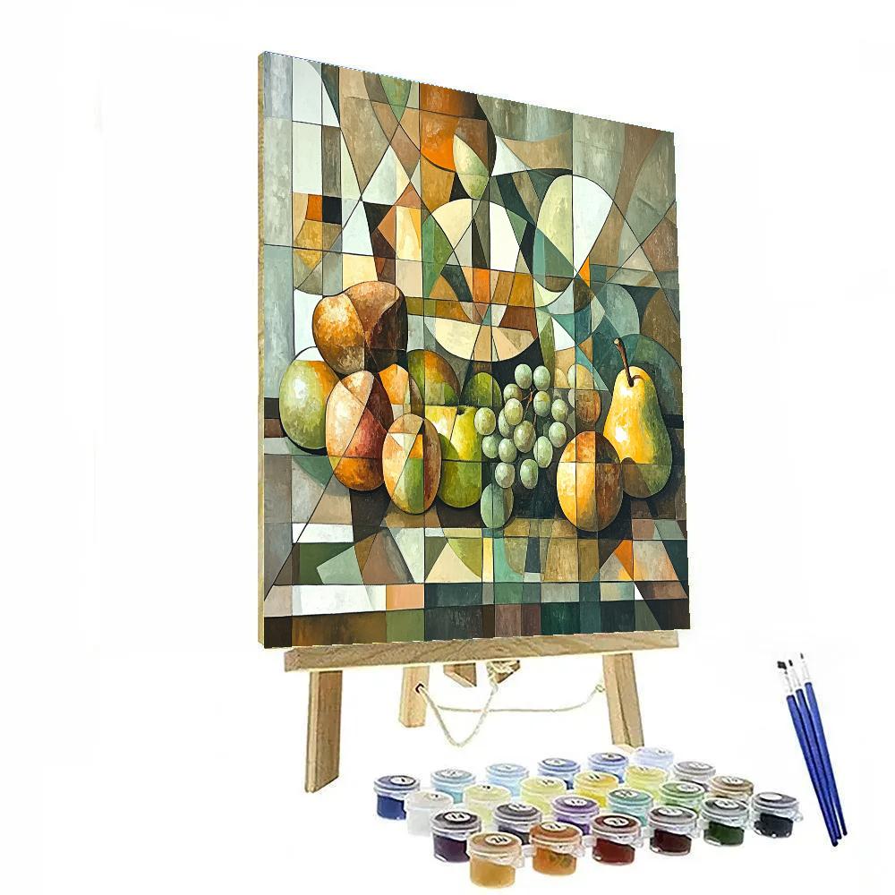 Picasso Inspired Abstract Fruit Composition painting number kit