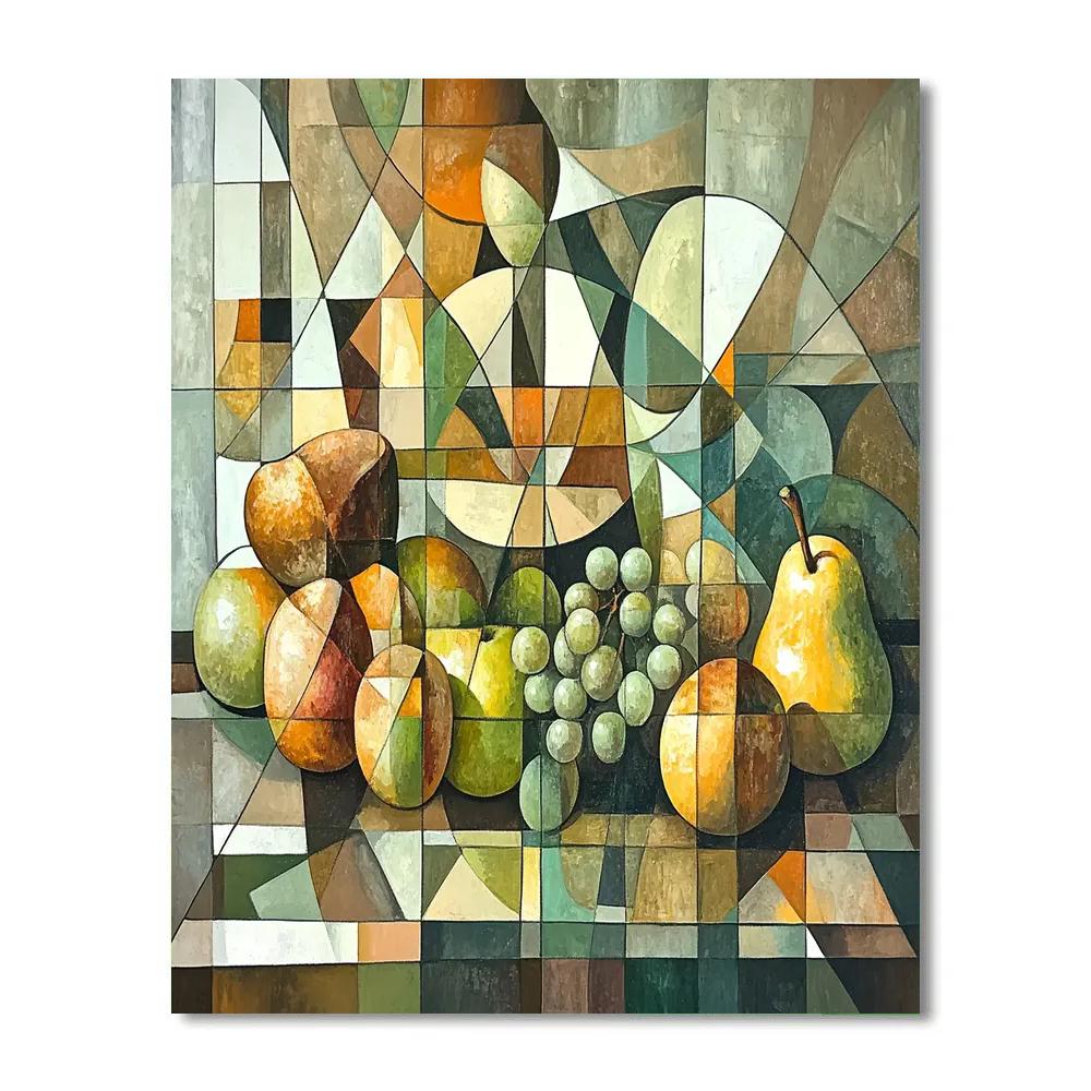 Picasso Inspired Abstract Fruit Composition painting number kit