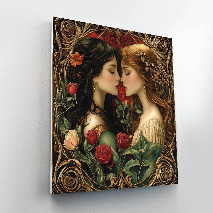 Klimt Inspired Golden Floral Mythology DIY paint by numbers