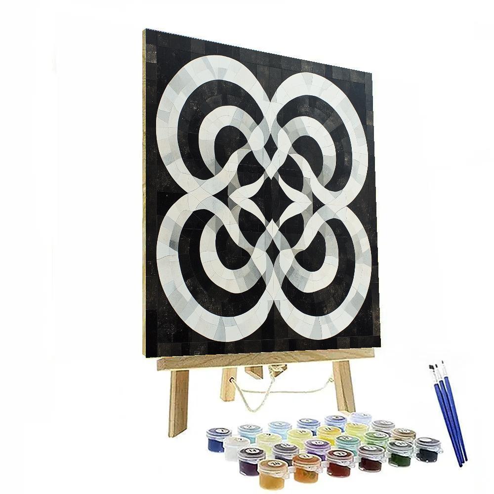 M C Escher Inspired Infinity Tessellation painting number kit