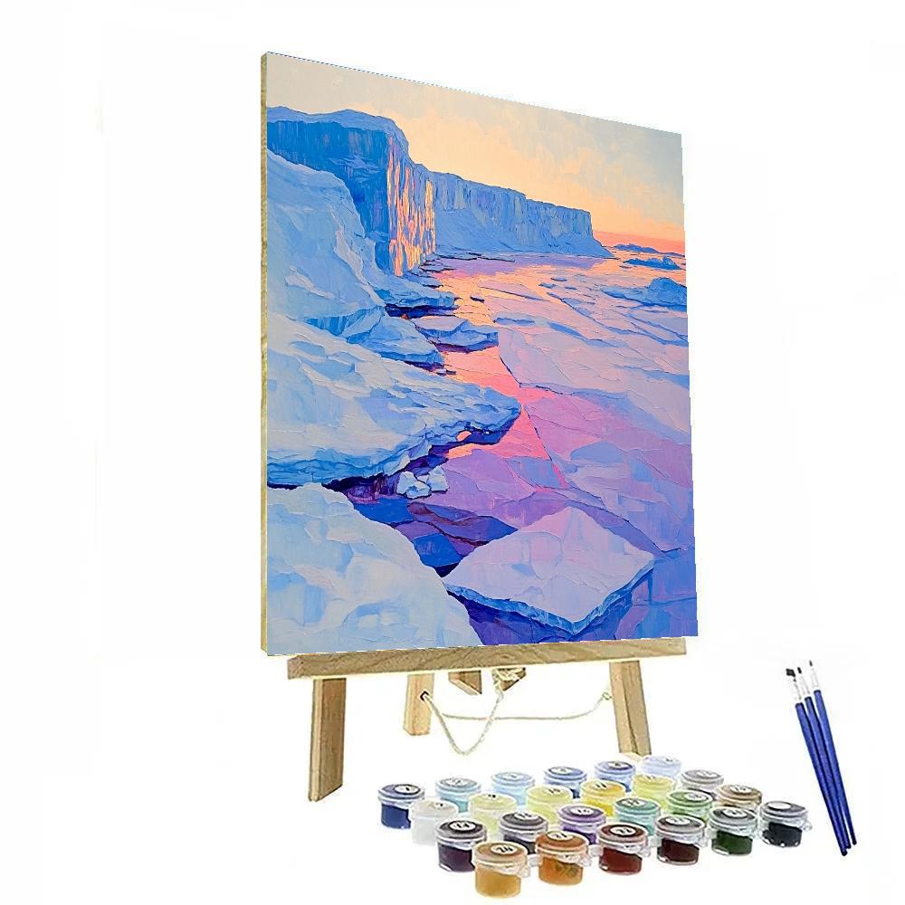 A.Y. Jackson Inspired Winter Morning On Arctic Ice Number painting