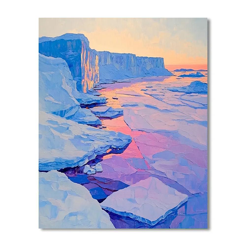A.Y. Jackson Inspired Winter Morning On Arctic Ice Number painting