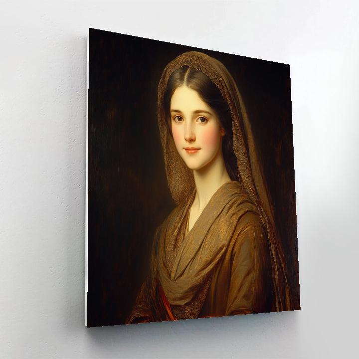 Rembrandt Inspired Portrait Of An Elegant Woman paint by number