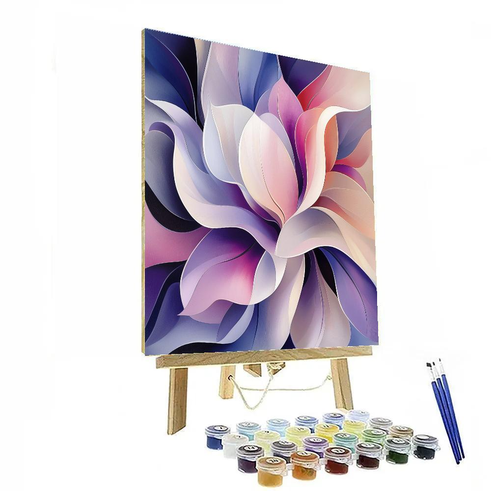 Georgia OKeeffe Inspired Abstract Floral Forms Numbered painting kits