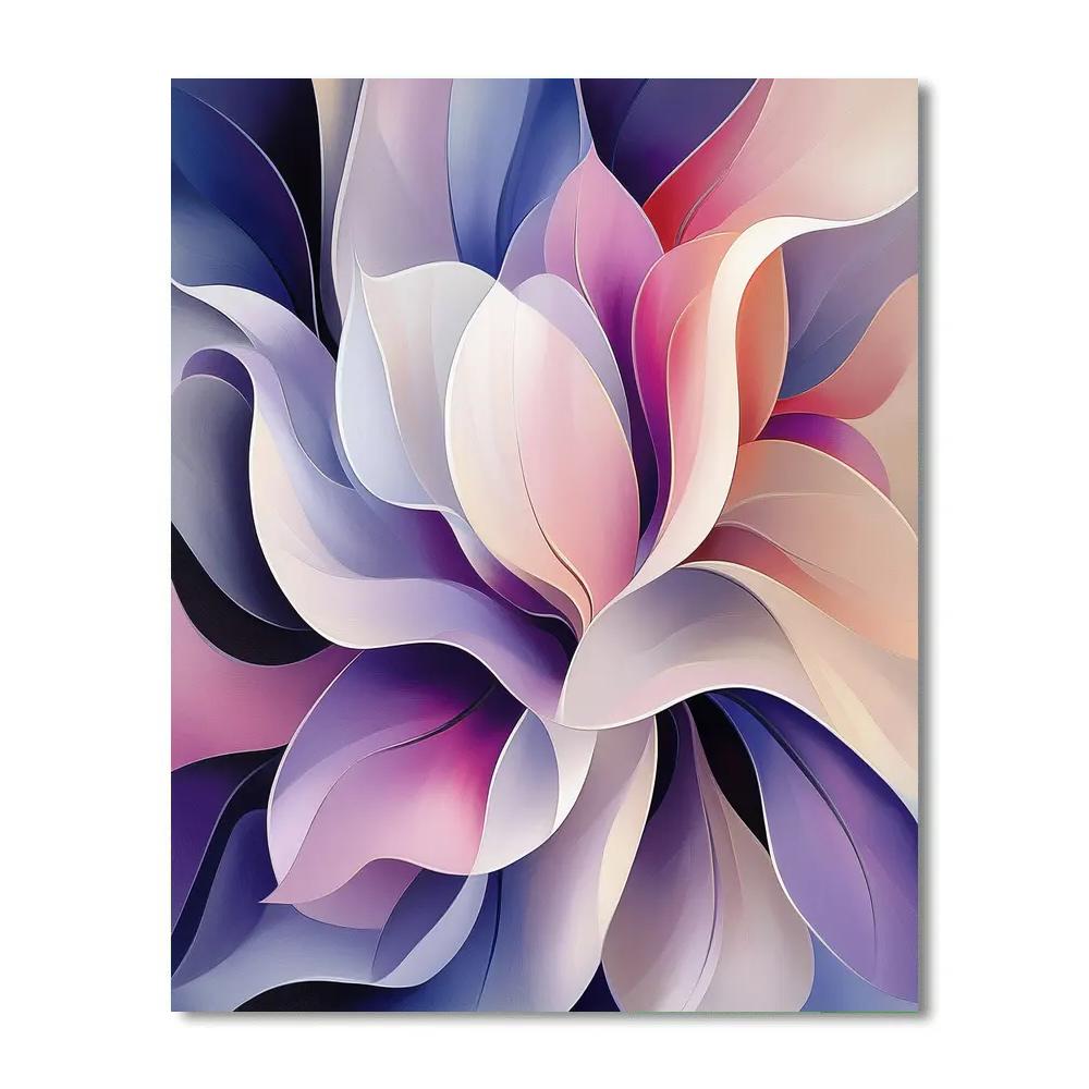 Georgia OKeeffe Inspired Abstract Floral Forms Numbered painting kits